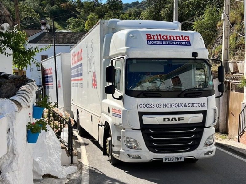 Britannia Alan Cook Removals road train moving to mainland Spain
