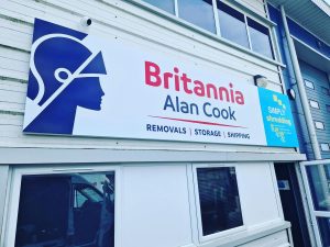 Britannia Alan Cook store sign in New Gorleston Branch